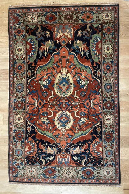 Persian Design Hand Knotted Indian Wool Rug AK10 204 x 130cm